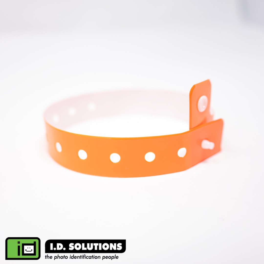 Neon orange vinyl wristband (13) image 1